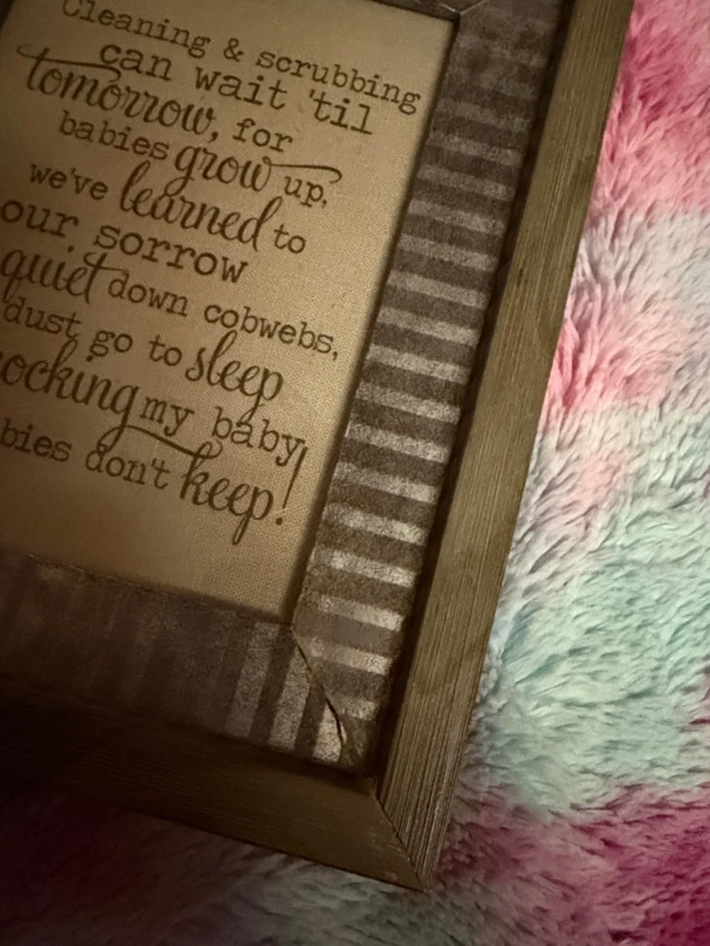 Ju-Ju-Be Bib & Text in Rustic Frame - Picture 7 of 7